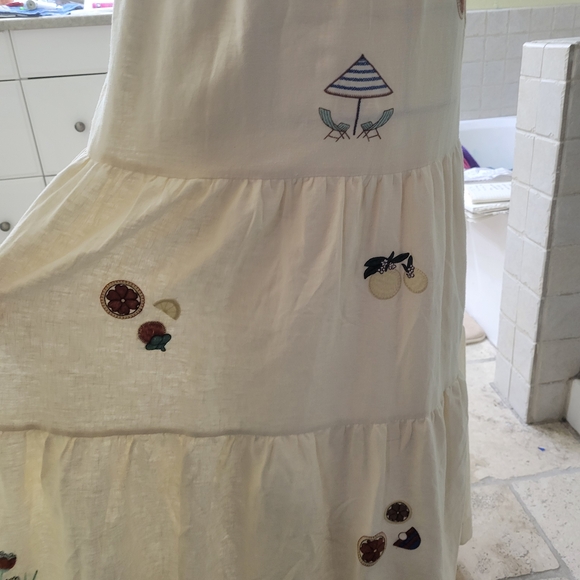 Embroidered Cream Sundress - Picture 14 of 16